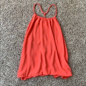 Open Back Coral Blouse